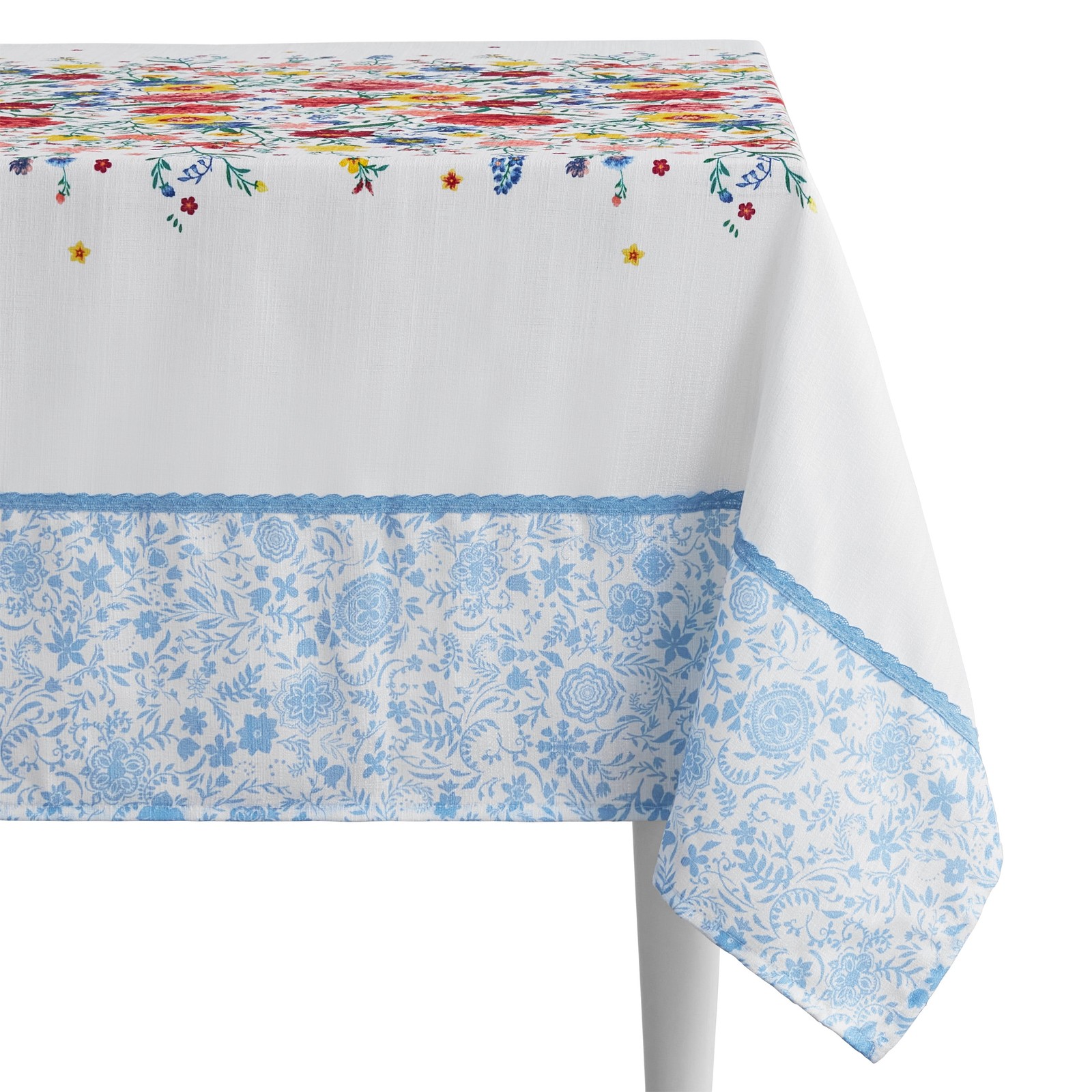 Flowering Frontier Fabric Tablecloth, Multi-color, 60" W x 84" L gallery