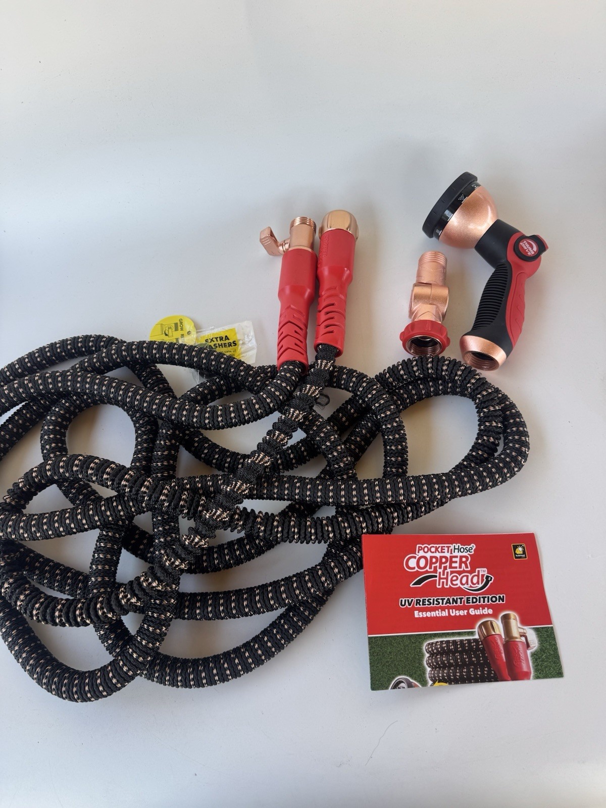 Pocket Hose Copper Head Expandable Garden Hose 50FT w/ Pocket Pivot NEW OPEN BOX gallery