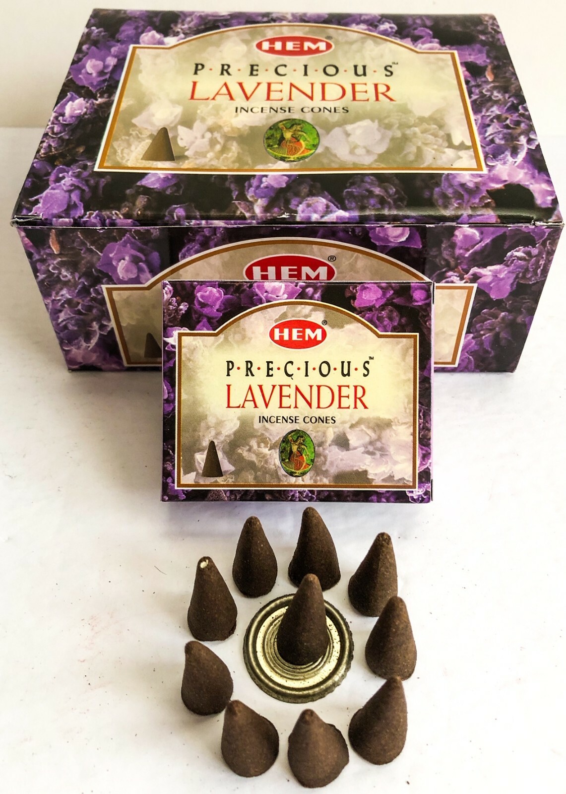 Hem Precious Lavender Incense Cones - Pick 10-30-50-80-100-120 Free Shipping! gallery