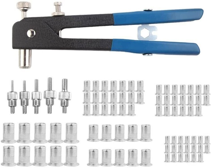 86pc Threaded Nut Rivet Gun M3-M8 Insert Tool Riveter Rivnut Setter Riveting Kit gallery