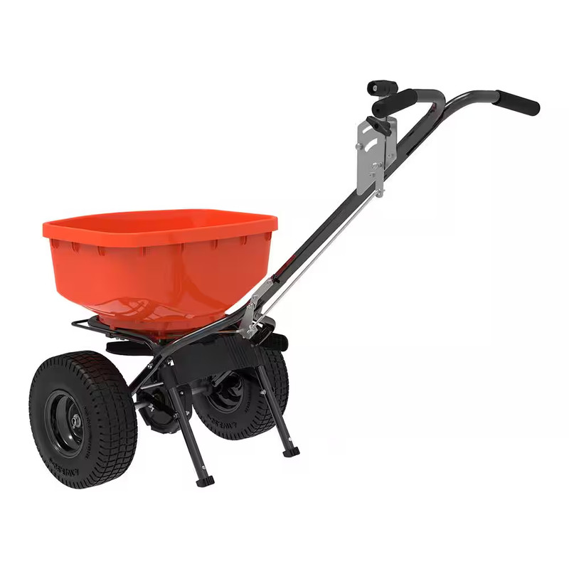 85 Lbs. Capacity Hopper Professional Push Broadcast Spreader for Grass Seed and gallery