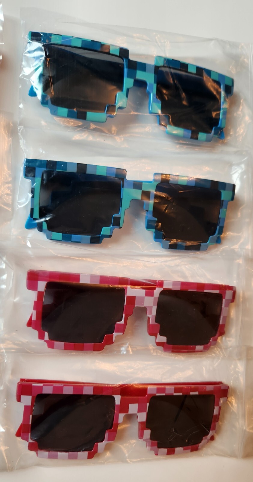 12PCS Pixel Sunglasses – Assorted Colors, Fun Party Favors for Kids Teens Adults gallery