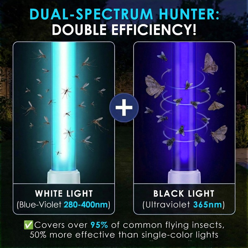 2 Pack 2G11 18W Bug Zapper Light Bulb, Dual Color 4-Pin Base Bug Light Bulbs ... gallery