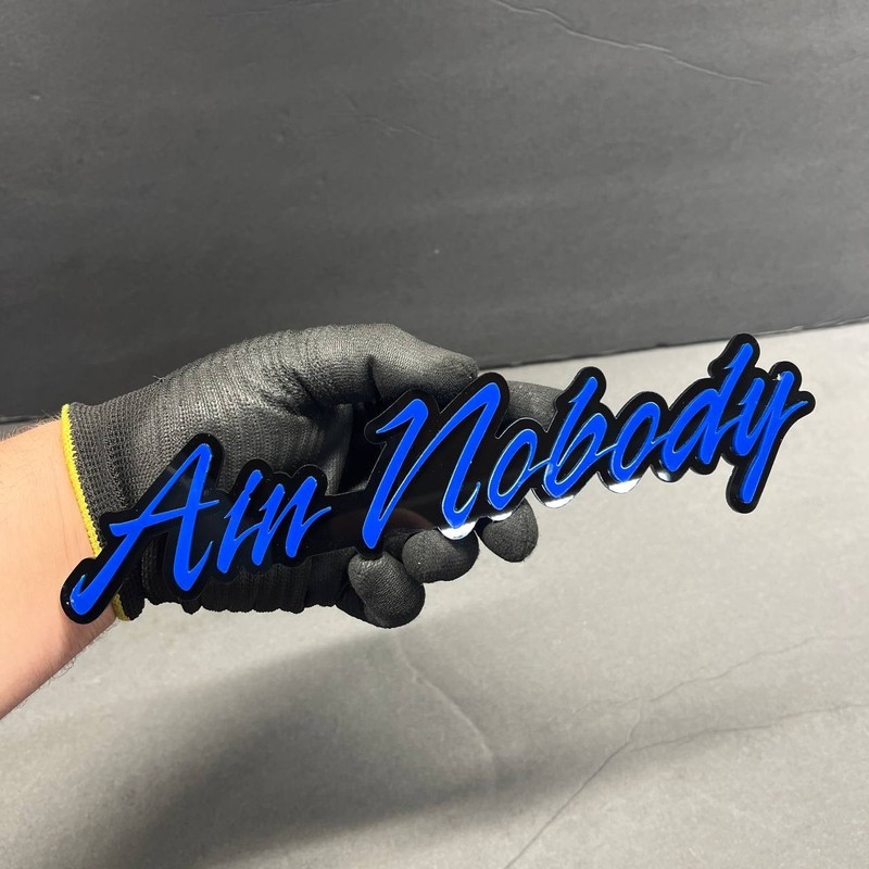Custom Laser-Multicolor Personalized Name! Cut 3D Acrylic Emblem Badge for Cars gallery