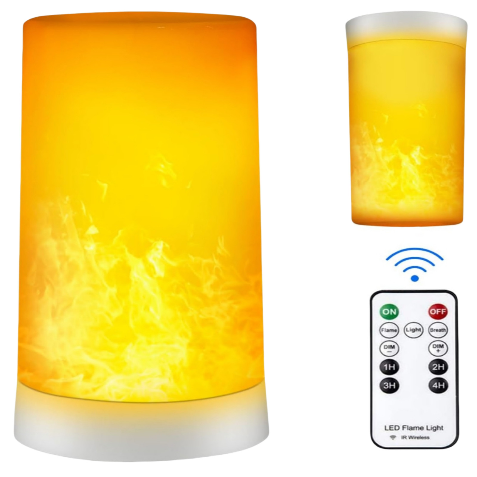 LED Flame Effect Light Flame Lamp with Remote & Timer USB Rechargeable 4 Mo gallery