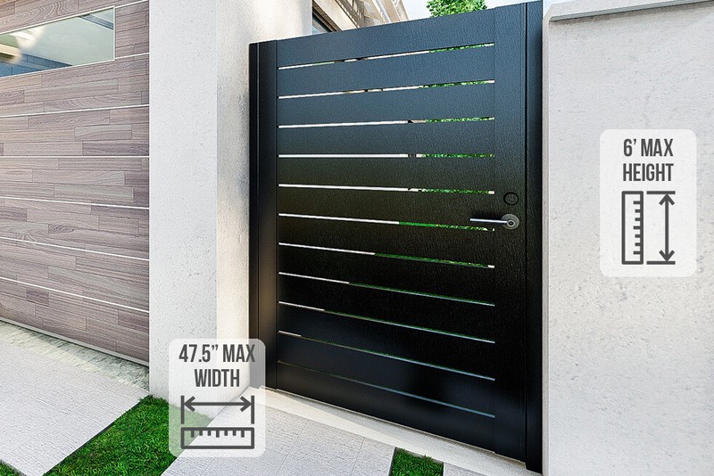 Alumission Universal Aluminum Gate (Side Gate/Yard Gate) Los Angeles Style gallery