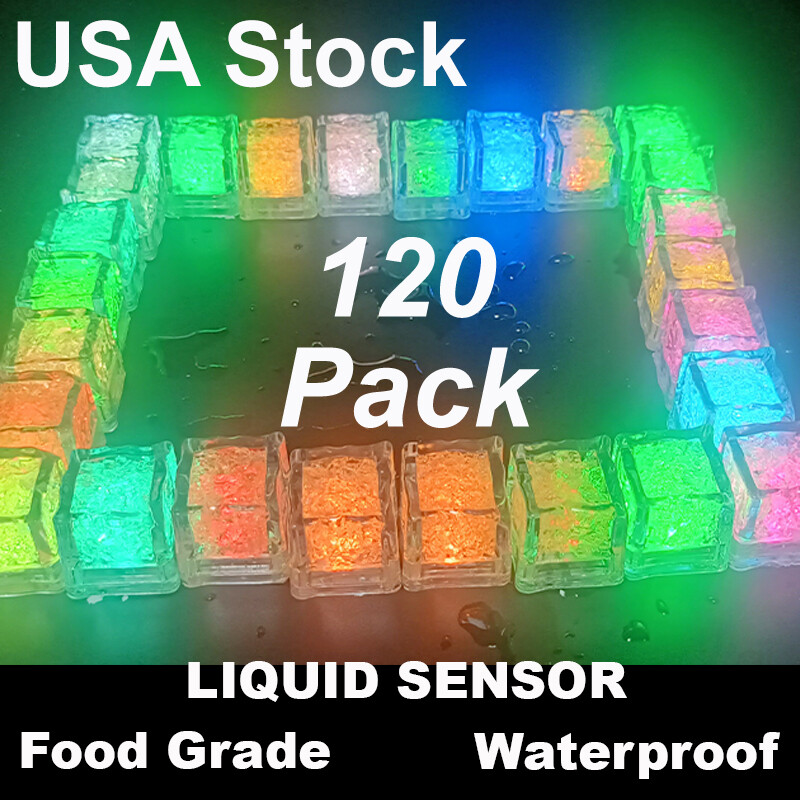 120Pcs ICE CUBES LED light up Multicolor sensor liquid for drinks/parties gallery