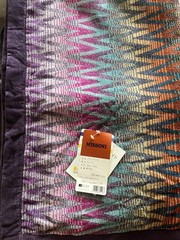 Missoni Throw Blanket Chevron Pattern 47×63in Multicolor Cotton 100%