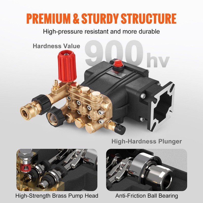 Triplex Replacement Pump 3700PSI 2.5GPM 3/4in Shaft gallery
