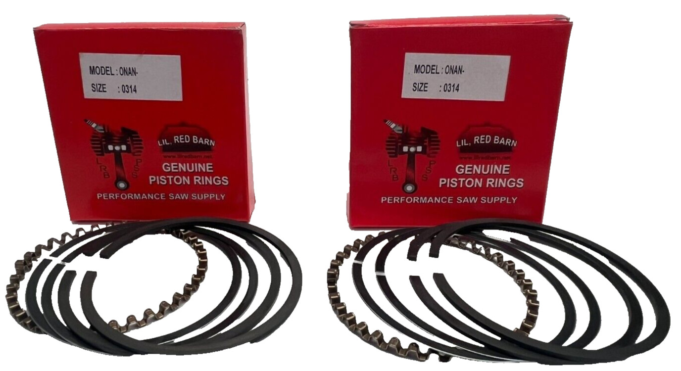 2 PISTON RINGS FITS ONAN 113-0314 STANDARD RING SET FITS B43 B48 EARLY P216 P218 gallery
