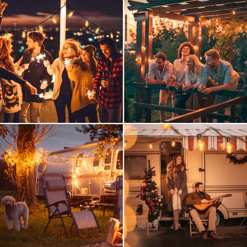 Flickering Flame String Lights,22Ft 20LED Lights for Outside,Plug in Garden Ligh gallery