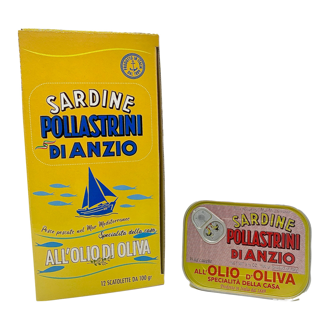 Pollastrini Limited Edition Sardines in Extra Virgin Olive Oil - 100g (3.5oz) gallery