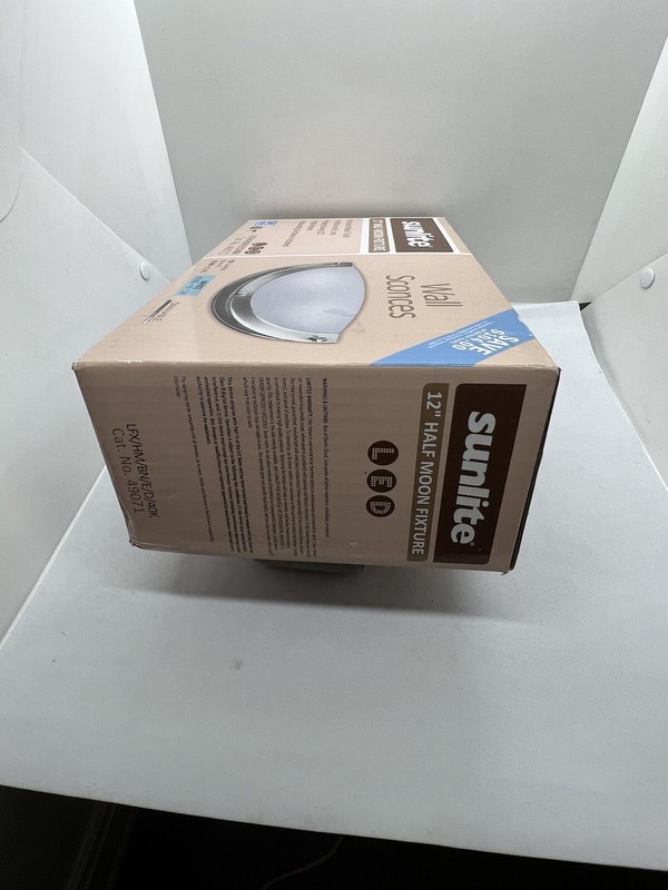 Sunlite 12" Half Moon Dimmable LED 49071 White Acrylic Lens Energy Star gallery