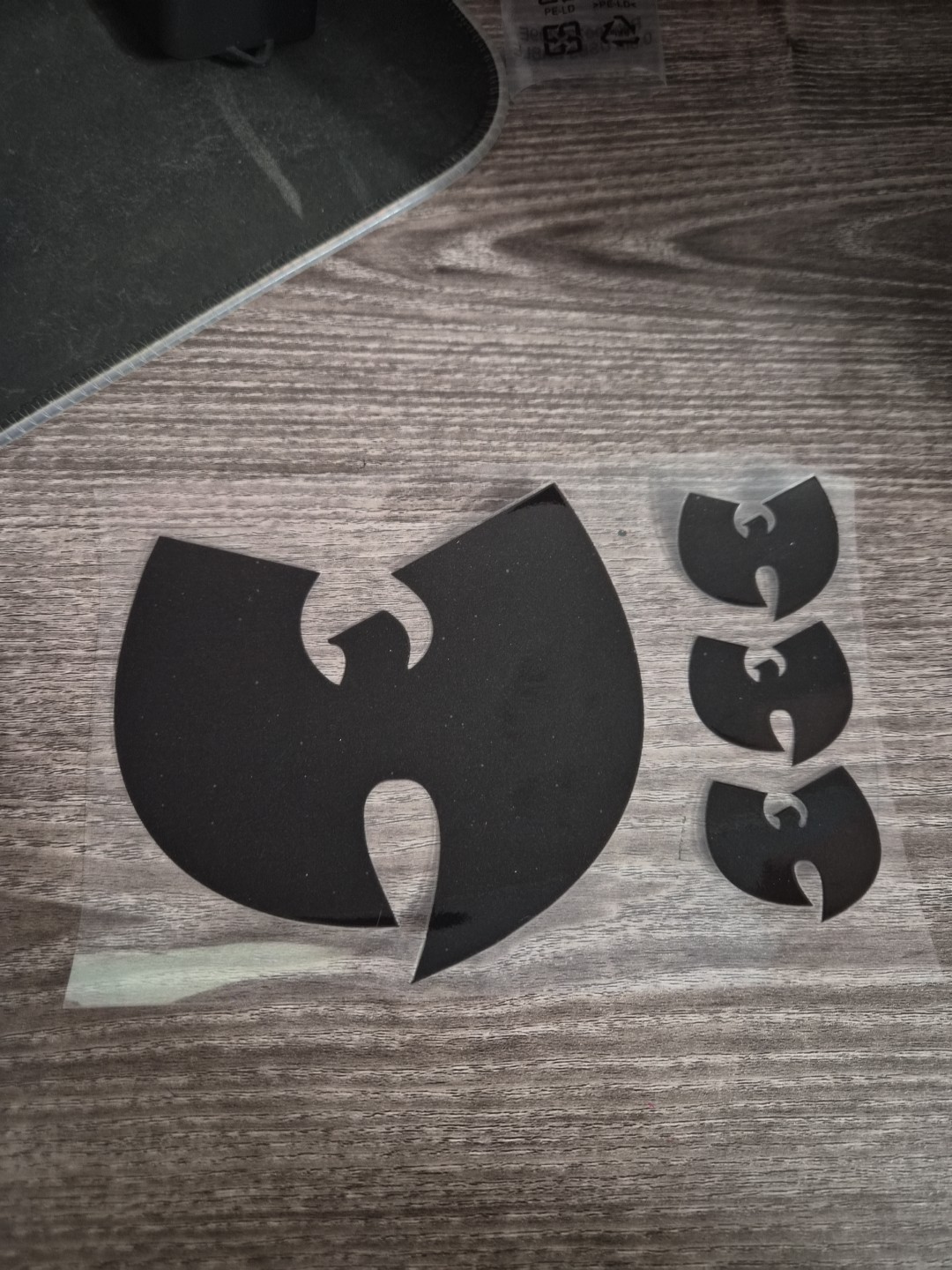 Wu-Tang 5pc Set Raised High Quality UV DTF Raised Decal Sticker Waterproof USA gallery