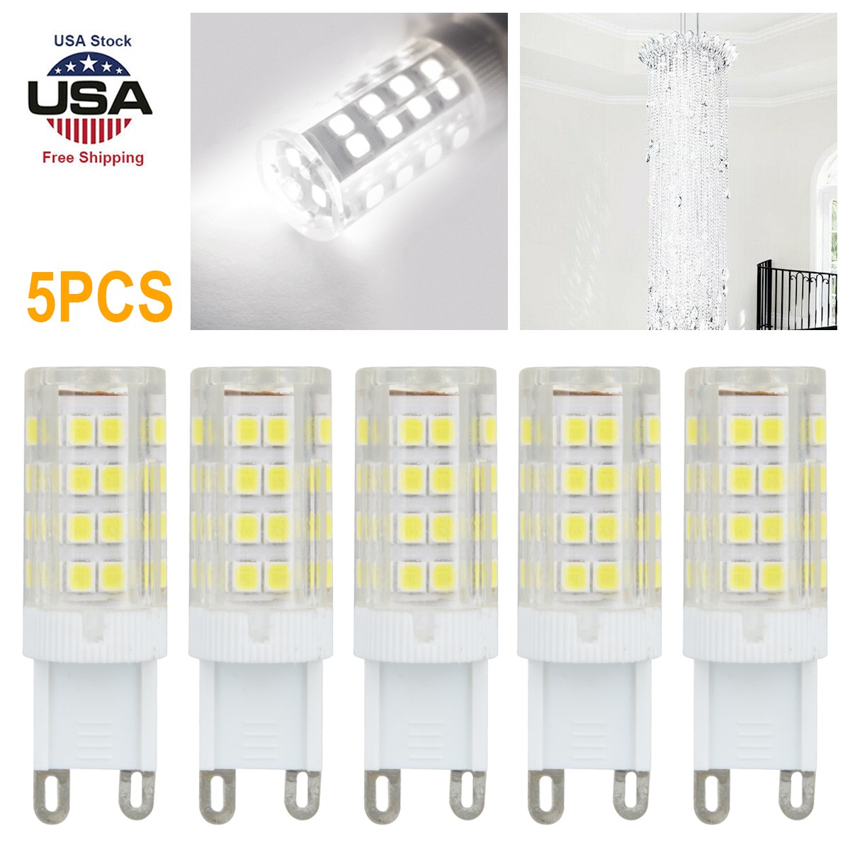 5/10/20Ps G9 7W LED Corn Bulb Lamp 6000K 2835 51-SMD Daylight Home Decor Light gallery