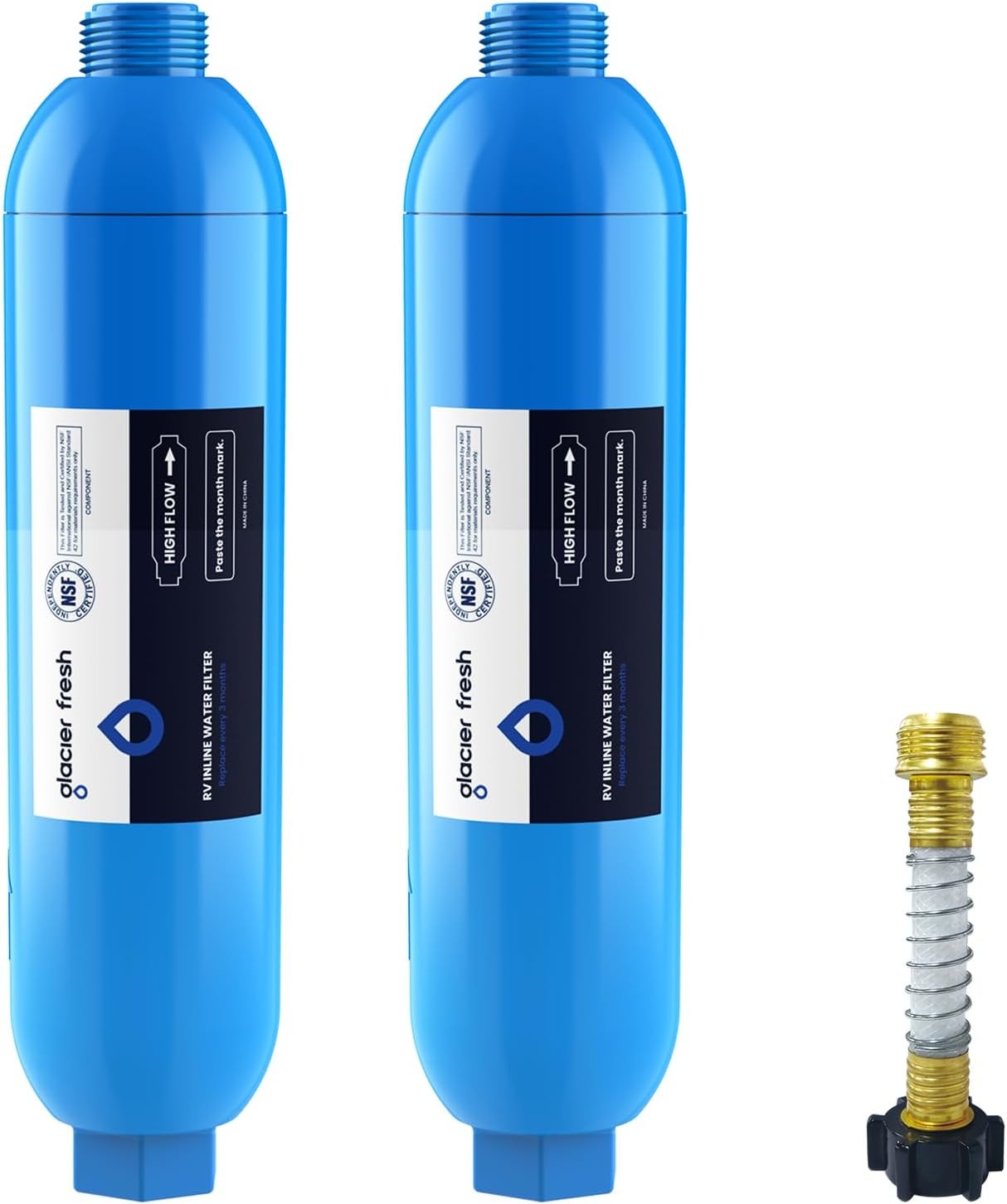 GLACIER FRESH RV/Marine Water Filter with 1 Flexible Hose Protector, Greatly Red gallery