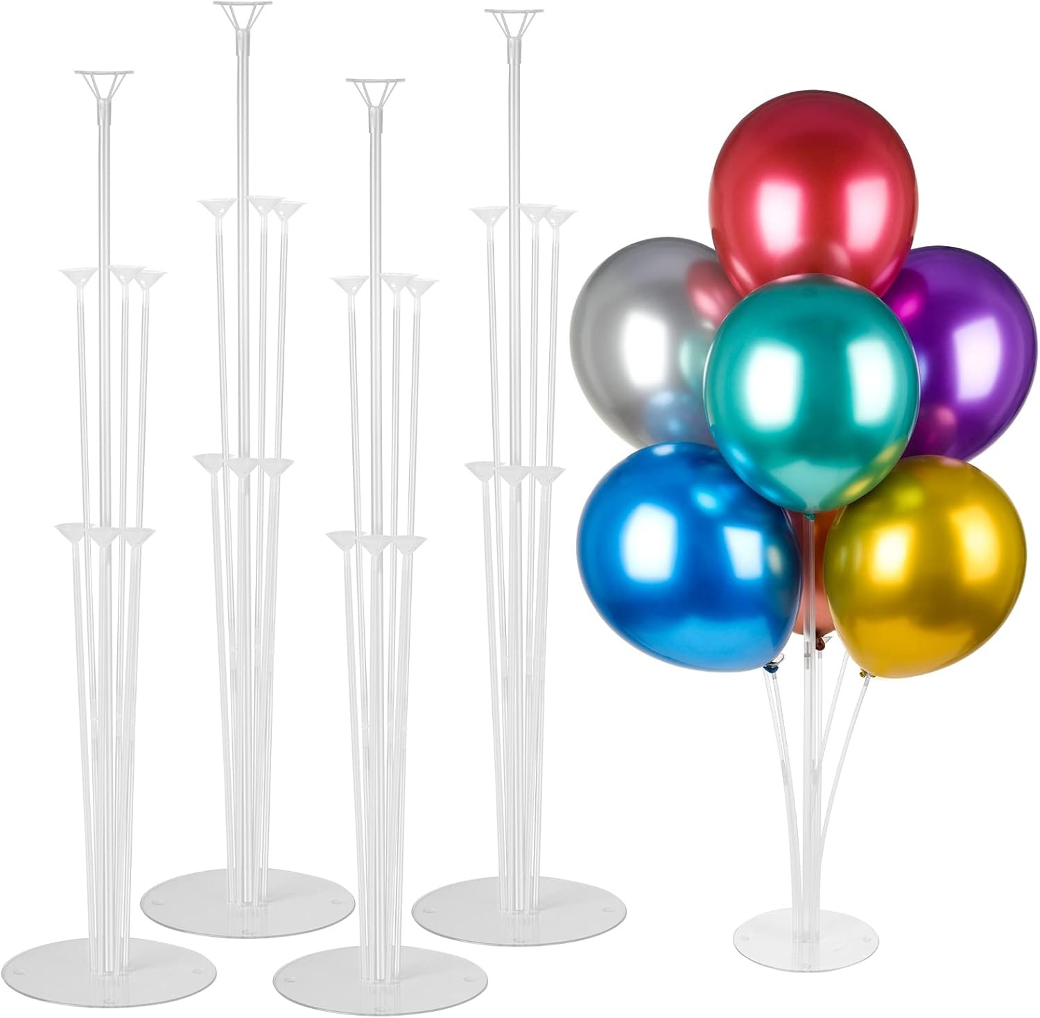 4 Sets Balloon Stand Kits, Balloon Sticks Holder with Base for Table Graduation gallery