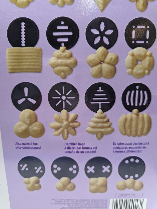 Wilton Cookie Pro Ultra II Cookie Press Set 16 Disks Silver Black Easy Grip New gallery