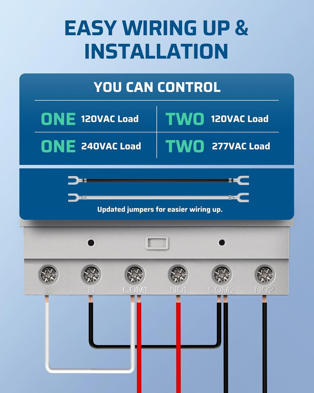 Pool Pump Timer, Digital Timer Box, 2HP 40A 120-277 VAC, 7-Day 20 On/Off Program gallery