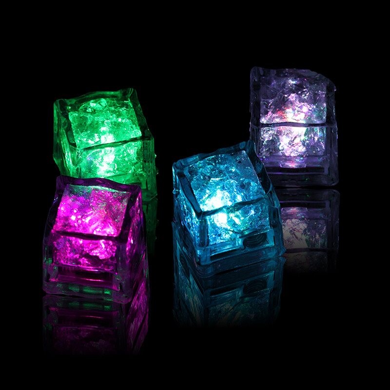 4~48Pcs ICE CUBES LEDS Light Up Multicolor flash for Cocktails Beverages Party gallery