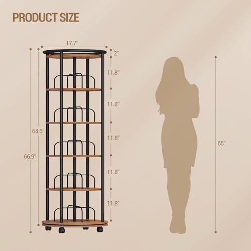 Rotating Bookshelf, 360° Spinning Bookshelf Tower, Display Revolving gallery