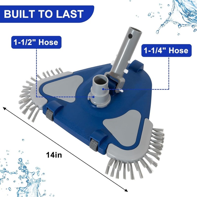 Pool Vacuum Head Weighted Pool Vacuum Head with 1 1 4'' 1 1 2'' Swivel Hose gallery