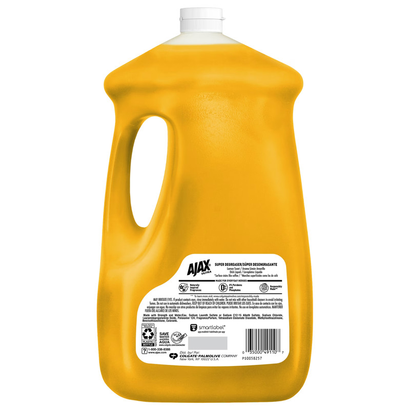 Ajax Ultra Liquid Dish Soap Lemon Scent, Super Degreaser, 90 fl oz Bottle gallery