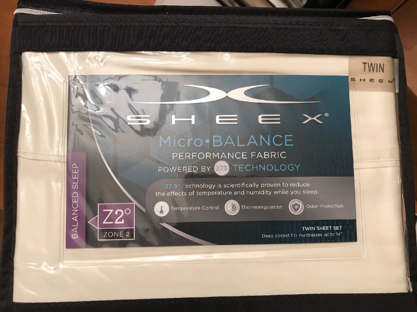 SHEEX® Micro•BALANCE 37.5® Performance 300-Thread-Count Twin Sheets Ivory gallery