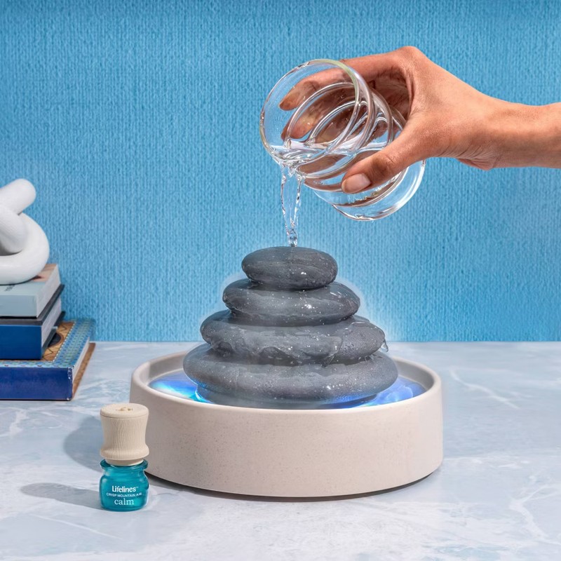 Lifelines Stacking Stones Diffuser Cascading Mist Ambient Lighting gallery