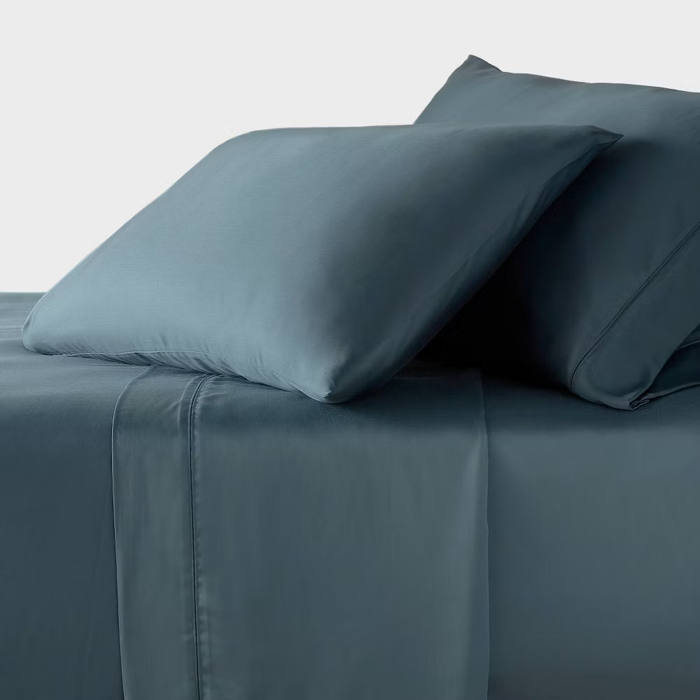 Queen 320 Thread Count Cool TENCEL Lyocell Sheet Set Graphite - Threshold: gallery