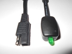 TEST LED plug for Portable Solar Panel Battery Charger Sae Car motorcycle Jetski