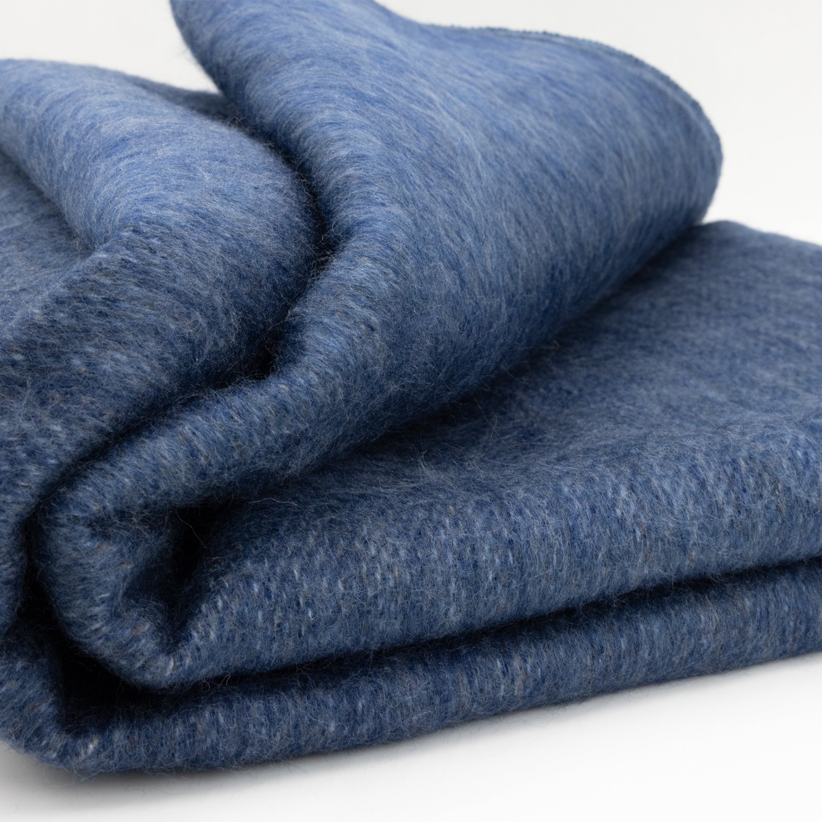 DOUBLE DENSITY ALPACA WOOL BLANKET THROW | QUEEN SIZE | SOFT&WARM – INDIGO BLUE gallery