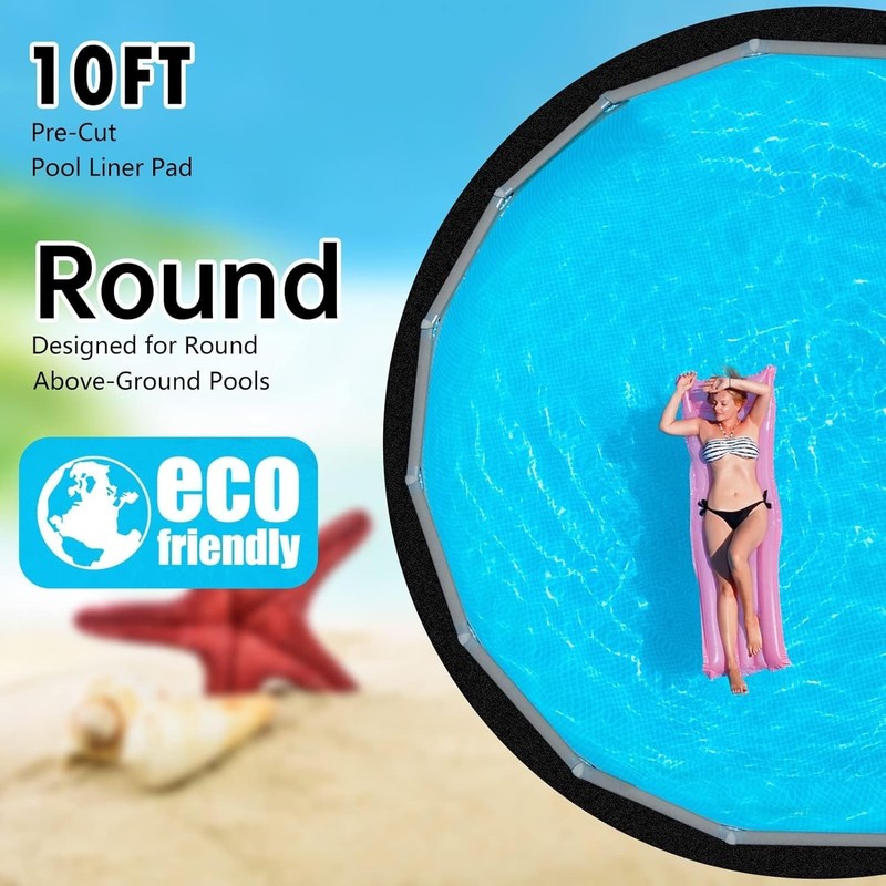 Durable 10ft Pool Ground Cloth for Above Ground Pools - Easy to Trim & Store gallery