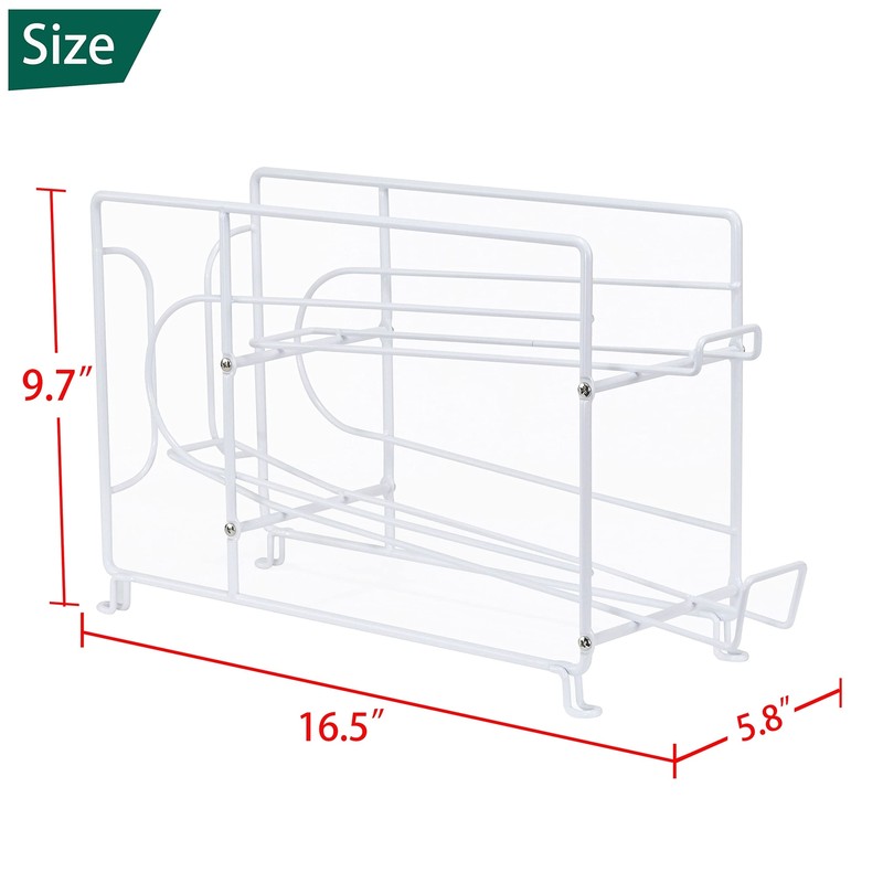 Soda Can Rack Organizer For Pantry Stackable 2 Pack Metal Rustproof Can Dispense gallery