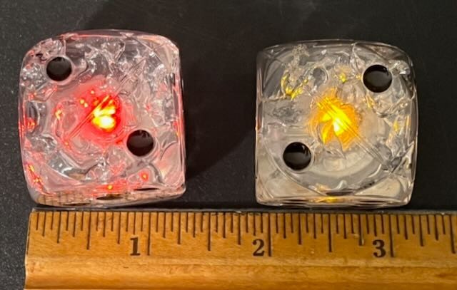 Lite D’ice LED Light Up Dice Ice Cubes LiteCubes Set 2 Working w/ Tube gallery
