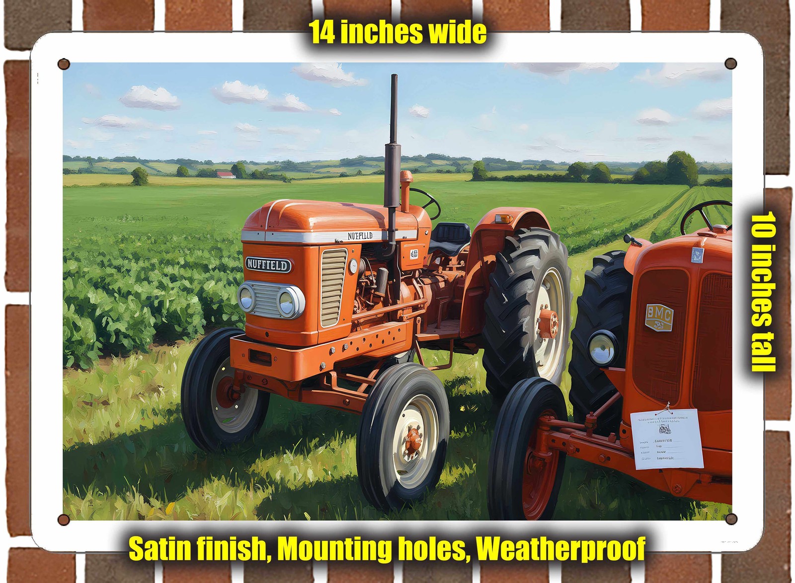 Metal Sign - 1969 Nuffield 465 Tractor Oil Painting - 14x10 gallery