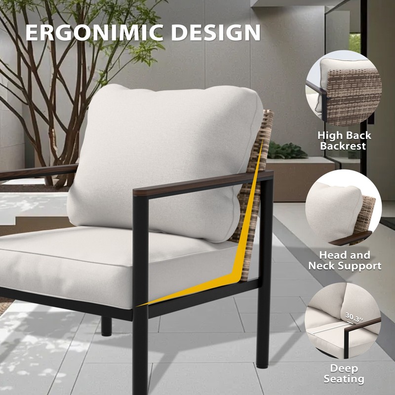 EAGLE PEAK Sunset Dune Collection Modern Outdoor Patio Furniture Chair gallery