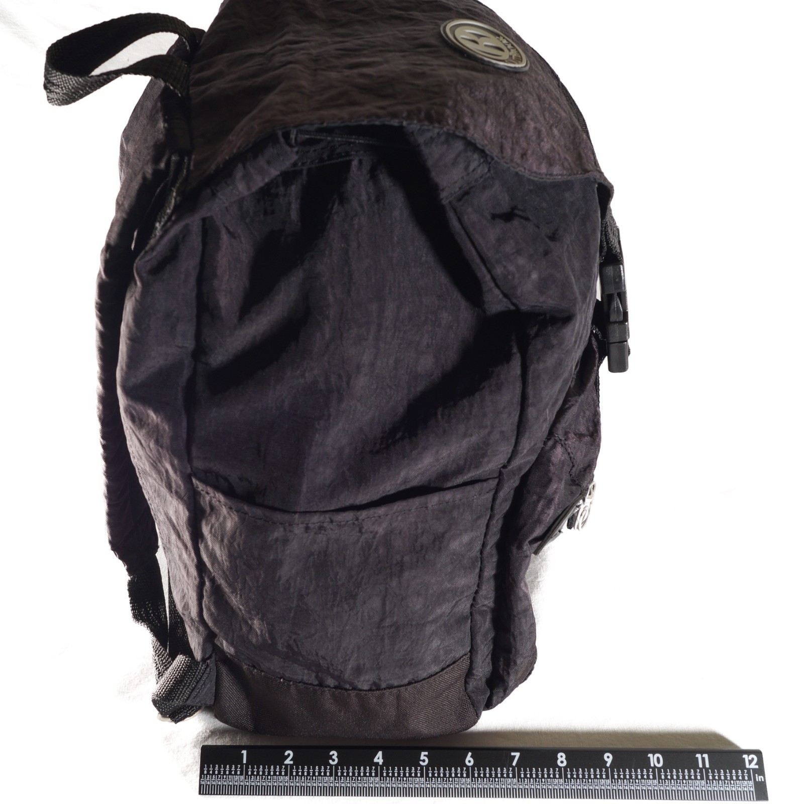 Outbrook Backpack Daypack Black Nylon Drawstring Top Lightweight 3