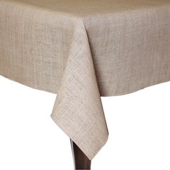 Burlap 72 x 120-Inch Rectangular Jute Tablecloth Natural
