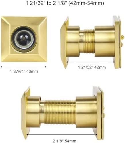 Earl Diamond Solid Brass Square HD 220 Degree Door Viewer Peephole with 28mm ... gallery