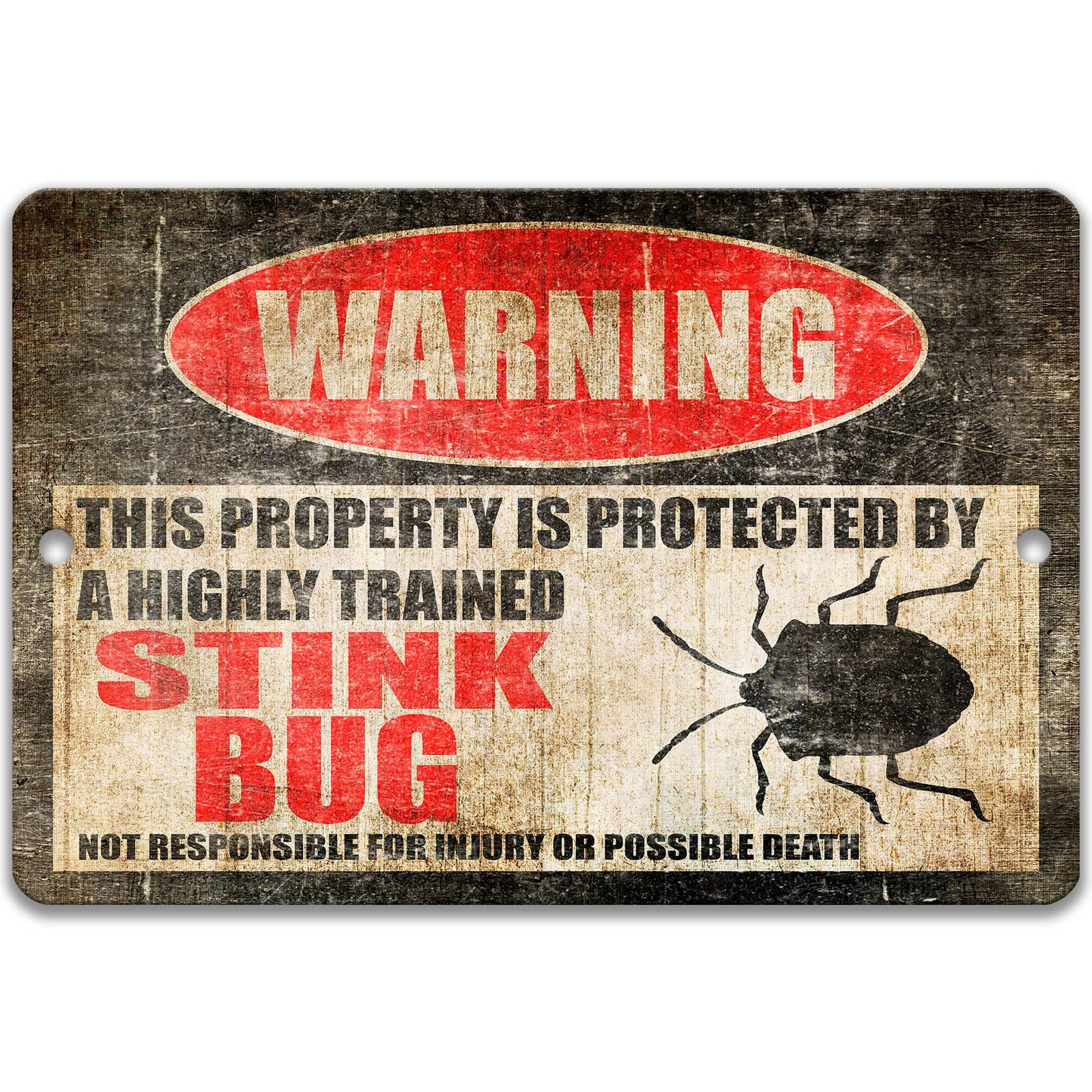 Stink Bug Property Protected Sign, Funny Insect Warning, Bugs Decor, Z-PIS283 gallery