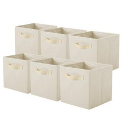 mDesign Fabric Bin for Cube Organizer – Foldable Cloth Storage Collapsible