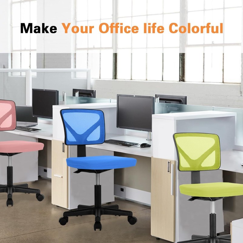 Adjustable Height Mesh Chair Computer Armless Home Office Desk Chair Ergonomic gallery