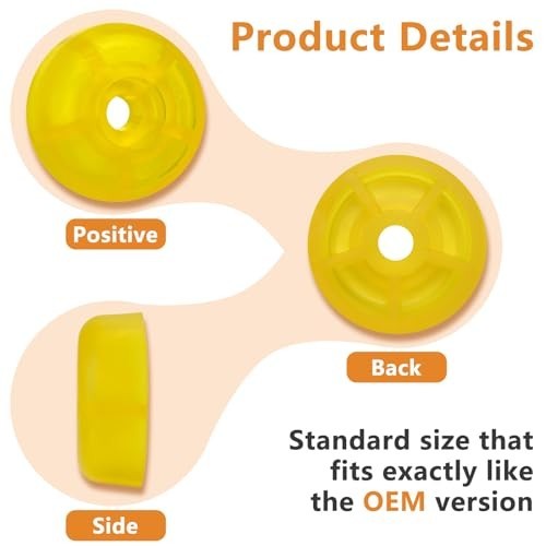 Carriage Stop Roller Yellow Bumper Replacement Parts for Ladder Hoist - 2 Pack gallery