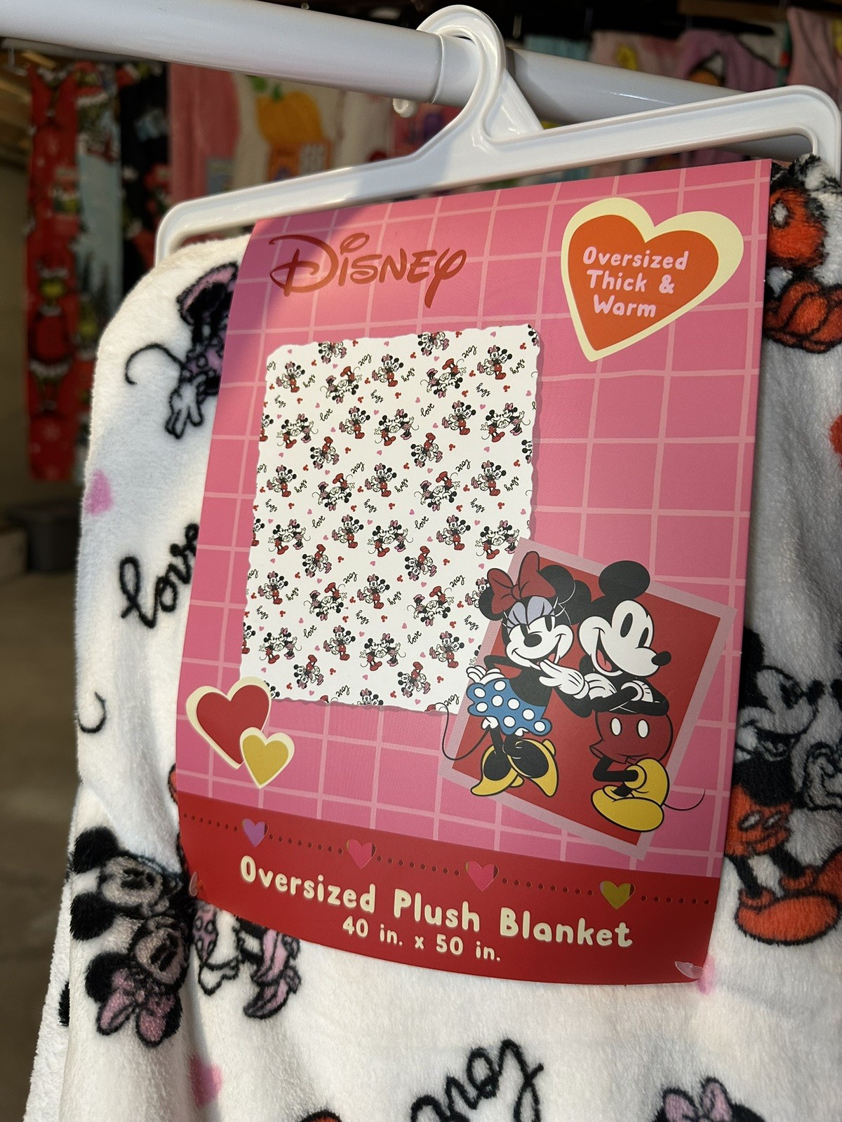 Disney Mickey & Minnie Mouse White TODDLER Valentine's Day Throw Blanket 40"x50" gallery