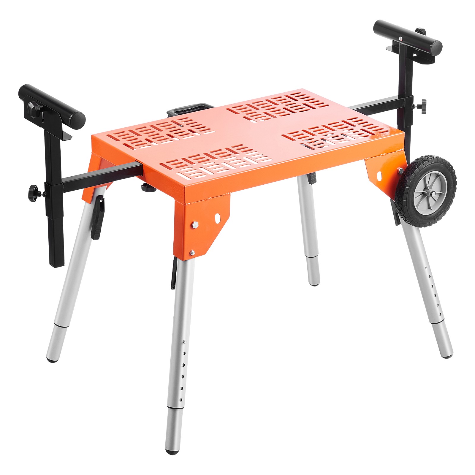 Miter Saw Stand with Tabletop and Wheels 330lbs Load Capacity Adjustable gallery