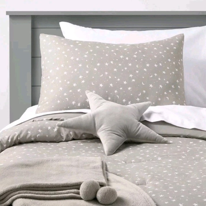 5pc Full/Queen Star Value Multi-Piece Bedding Set Gray - Pillowfort