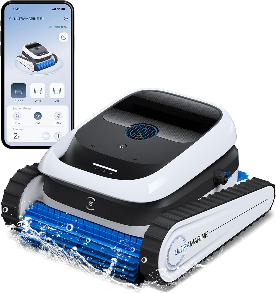 Ultramarine P1 Cordless Pool Cleaner, Smart Navigation, 180 Min Runtime