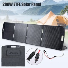 200W Portable Foldable Solar Panel 23.5% Conversion Efficiency, MC4 Connector
