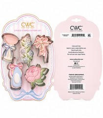 CWC 5pc Easter Cookie Cutter Set, Silver Metal, Standard, Hand Wash Only
